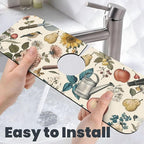 Faucet Draining Mat For Kitchen Sink, Roses Daisies Fruits Garden Diatom Mud - Image 6