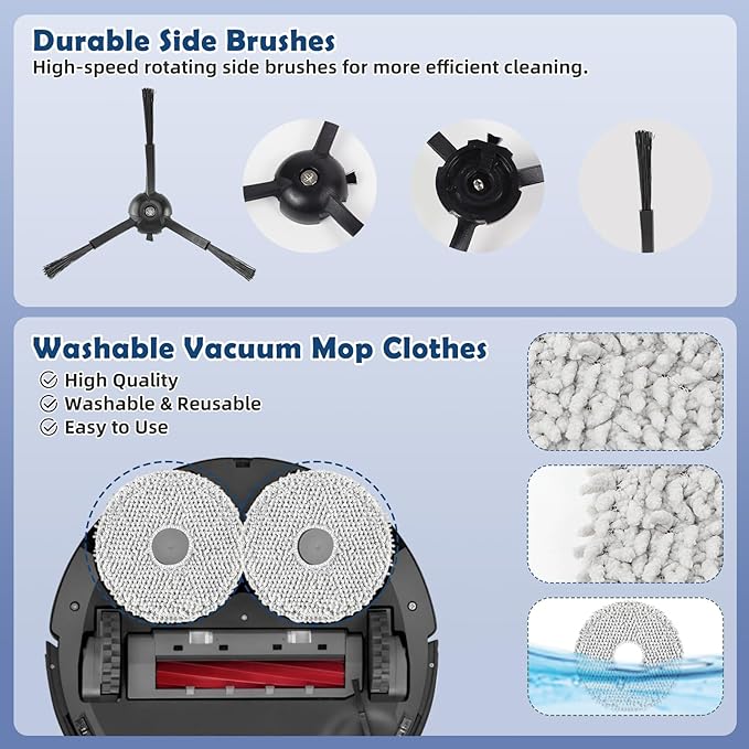Accessories Replacement Kit for Roborock Q Revo S, Qevo Pro, Qrevo Plus Robot - Image 5