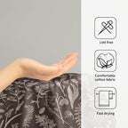 Dark Brown Spring Floral Hand Towels - Image 4