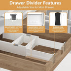 KABUM Upgrade Adjustable Drawer Divider Organizer Clothes Dresser Organizer - Image 3