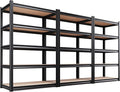 AOAORRG Set of 3 Garage Shelving Heavy Duty Storage Shelves, Metal Adjustable Shelving Unit, Utility Garage Organizer Shelf for Basement, Pantry, Kitchen, Warehouse, 45.6" Wx19.7 Dx78 H by Unknown