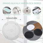 4Pcs Silicone Drain Covers Round Hair Drain Catcher - Image 3