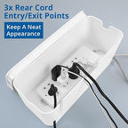 ZhiYo Cable Management Box White, Cord Hider Box to Conceal Power Strips on - Image 3