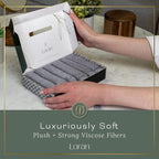Silver Grey Washcloths Set of 6 Soft Facial Cloths 10” x 10” 100% Viscose - Image 4