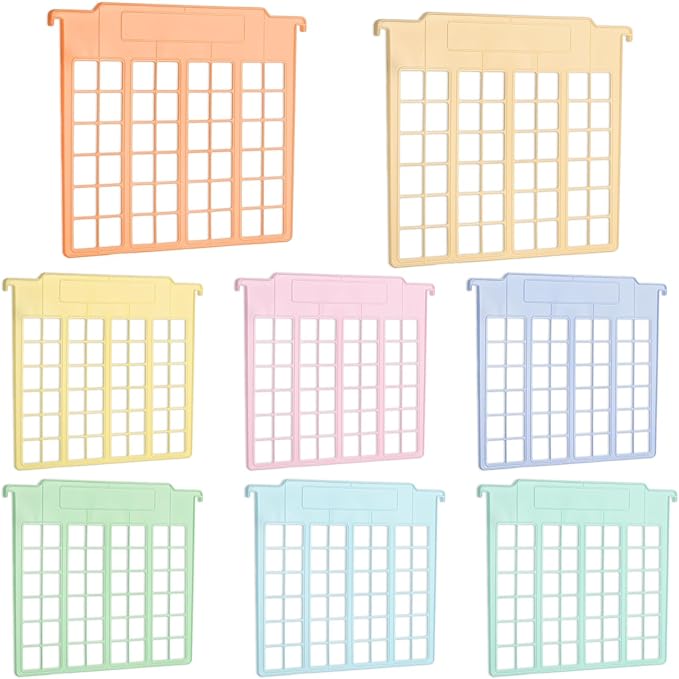 party greeting 8 Pack File and Folder Dividers 9x11.4 Inches Plastic Hanging by partygreeting