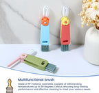 6 Pack 3 in 1 Cup Lid Cleaning Brush, 180° Rotatable Bottle Brush Gap Cleaner - Image 2