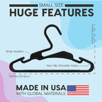 IRIS USA Extra Small Hangers 50 Pack, 11.87" W x 6.75" H, Clothes Hangers - Image 2