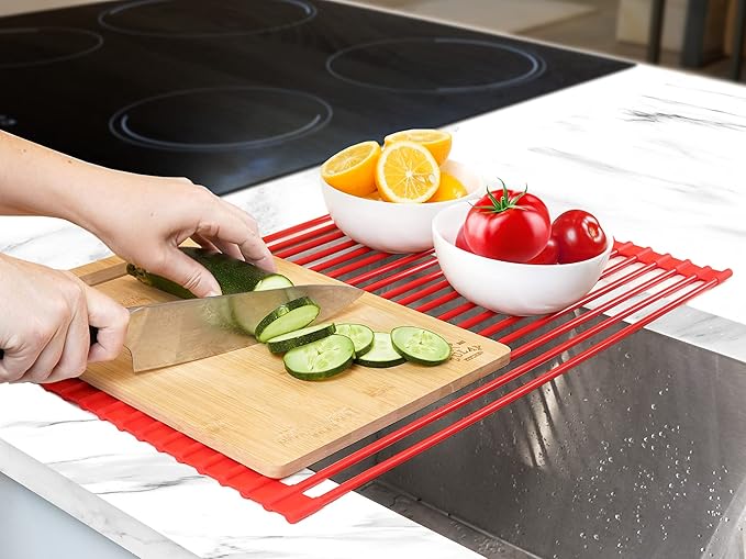 Zulay Kitchen Large Roll Up Dish Drying Rack - Image 3