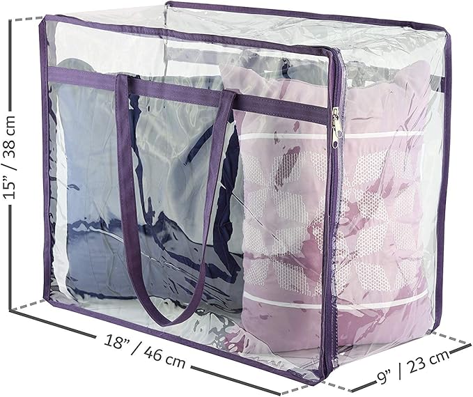 Clear Vinyl Zippered Storage Bags 40L Sturdy Storage Bags - Image 3
