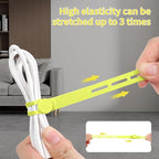 Oligei 25 Pcs Silicone Cable Ties, Cable Ties Reusable, High Elasticity Cord - Image 3
