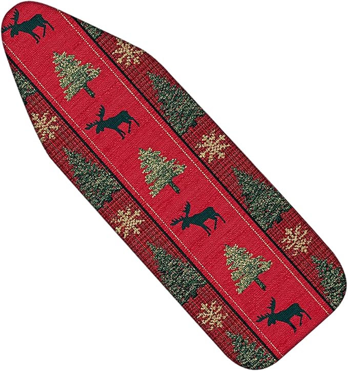 Nuxovilar Ironing Board Covers Winter Moose and Tree Pattern Polyester 15x54 by Nuxovilar
