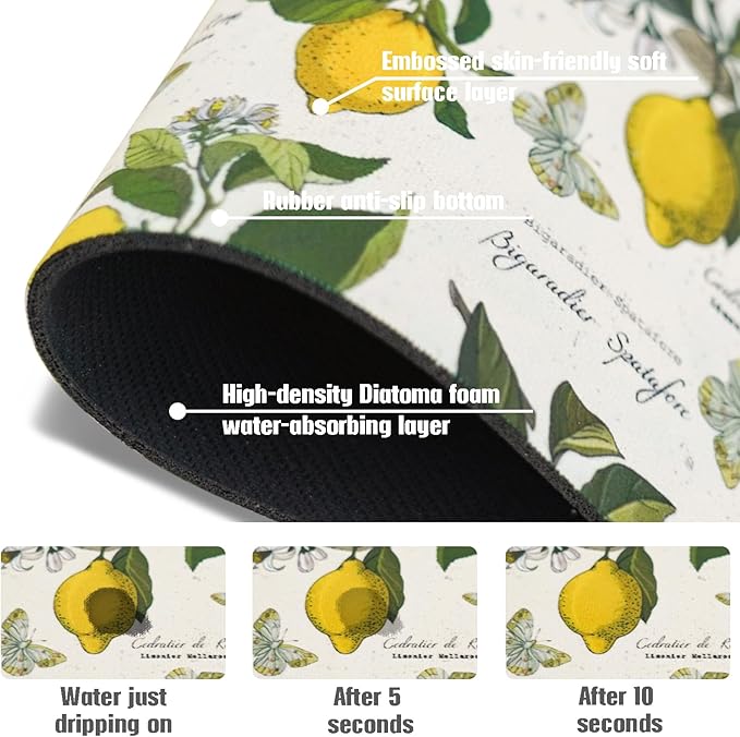 Sink Faucet Absorbing Mat, 2 Pack Drying Mat Around Faucet Sink Splash Guard - Image 7