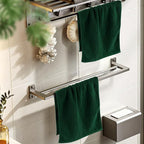 Jacquotha 2-Piece Hand Towels Set in Forest Green, Wavy Striped Jacquard Towels - Image 8
