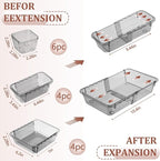 14 Pcs Clear Drawer Organizer, Adjustable Drawer Storage Box, 3-Size Desk - Image 2