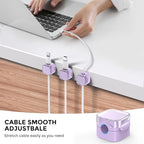 AhaStyle 6 Pack Magnetic Cable Organizer Cord Holders Clips Strong Adhesive - Image 3