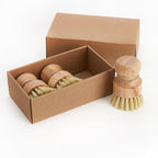 Bamboo Dish Brush Scrubber 3 Pack - Image 5