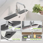 Stone Faucet Mat for Kitchen Sink, Diatomite Quick Dry Kitchen Sink Splash Guard - Image 5