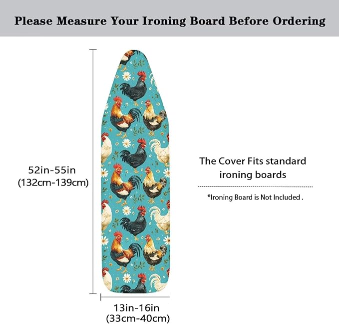 Rooster Ironing Board Covers Fits Standard Sizes Ironing Board Protector - Image 5