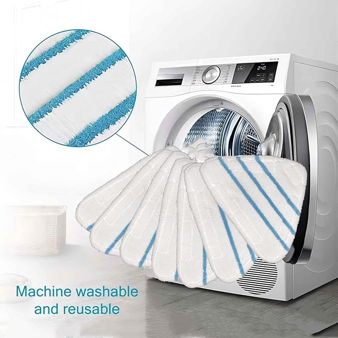 Reusable Steam Mop Pads Set, 4 Pack Steam Mop Pads & 4 Universal Microfiber - Image 6