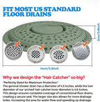 zaa Shower Drain Hair Catcher, 2 Pack Premium Silicone Drain Protector & Shower - Image 6