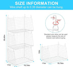 3-Pack Large Hanging Laundry Basket: Wire shelves - Image 6