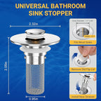 2PCS Bathroom Sink Stopper Strainer, Pop-Up Bathroom Sink Drain Strainer - Image 4