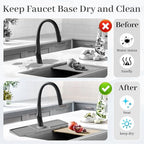 PoYang 17.7 Inch Faucet Mat for Kitchen Sink Splash Guard Behind Faucet - Image 6