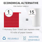 Homaxy 100% Cotton Terry Kitchen Dish Cloths, Ultra Soft and Absorbent Dish - Image 7