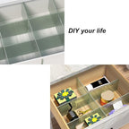 Onerbuy 8pcs Adjustable Grid Drawer Dividers DIY Plastic Closet Separator Tidy - Image 5