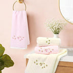Jacquotha Hand Towels for Bathroom – Soft Cotton, 13x29 Inches, Embroidered - Image 3