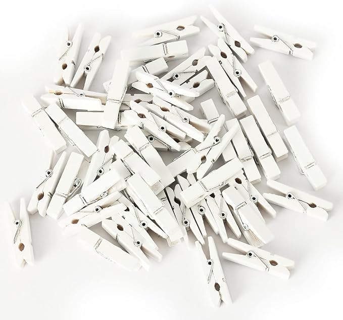 Mini Photo Clips, 1.4 Inch Small Wooden Clothespins - Image 8