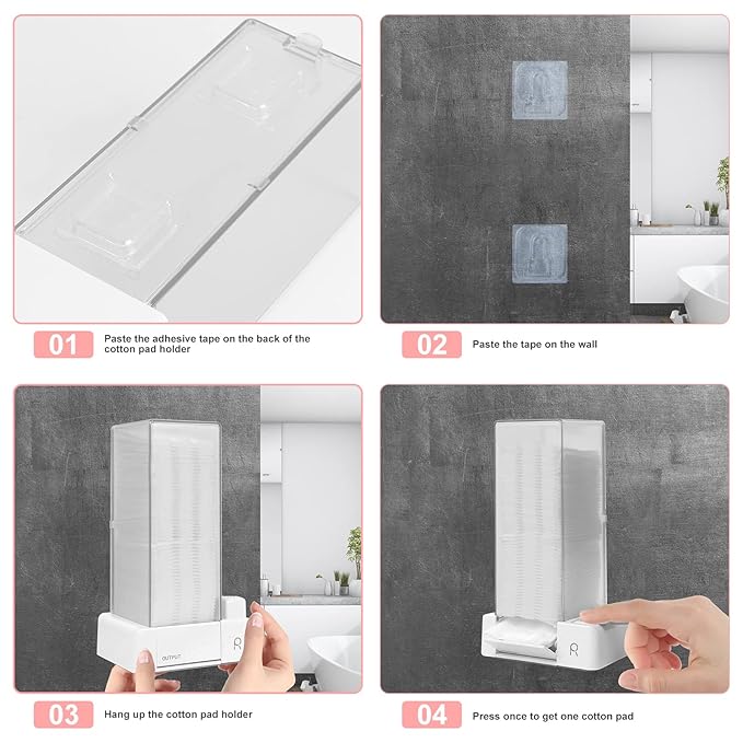Automatic Cotton Pad Holder, Square Press Out Cosmetic Cotton Makeup Removers - Image 4