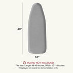 Ironing Board Cover and Pad 18"x49" Extra Thick Natural Cotton, Scorch and - Image 2