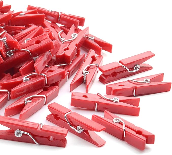 Jdesun 50 Pieces Photo Clips, Mini Plastic Picture Paper Clip Clothespins Peg - Image 4