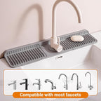 Faucet Mat for Kitchen Sink, Snap-On Design & 7°slope Fast Drain, Folding Sink - Image 7