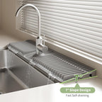 Faucet Mat for Kitchen Sink, 24 Inch Longer Silicone Sink Splash Guard - Image 4