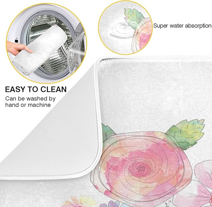 Absorbent Dish Drying Mat for Kitchen Counter - Image 2