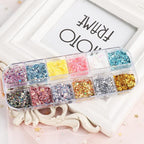 12 Colors Glitter Nail Art Sequins, Holographic Irregular Iridescent Shiny Nail - Image 6