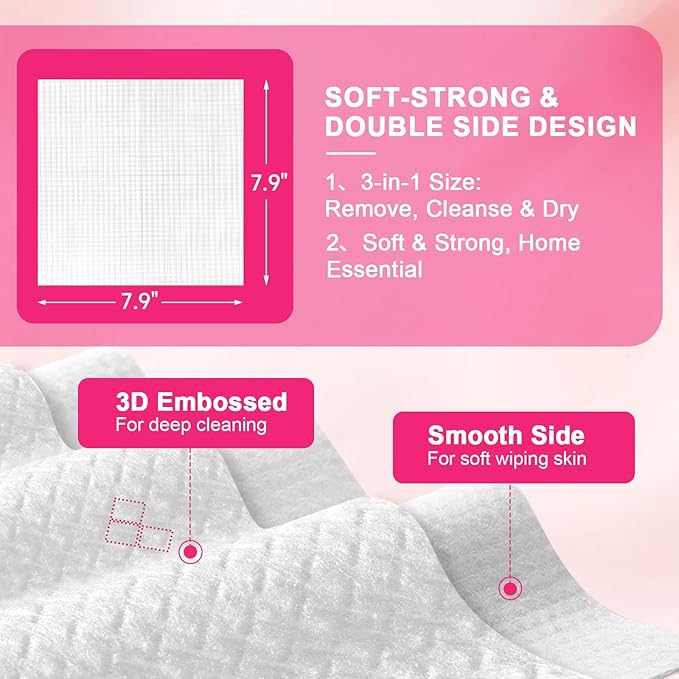 FACEMADE 240 Count Disposable Face Towels, 100% USDA Biobased Face Towelettes - Image 6