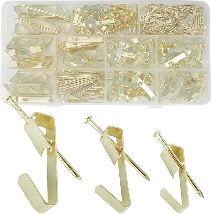 Aynoo 304 Pieces Picture Hanging Kit, Coat and Towel Wall Hooks, 4 Size Picture - Image 3