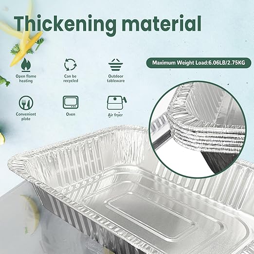 YLT WAX 9x13 Disposable Aluminum Foil Pans - Image 6