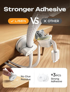 6-Pack Rotatable Cord Holder for Nightstand, LISEN 360°Rotating Magnetic Clips - Image 2
