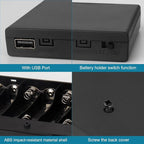 2 PCS 8 AA Battery Holder with USB Port, 12V Battery Box Case - Image 5
