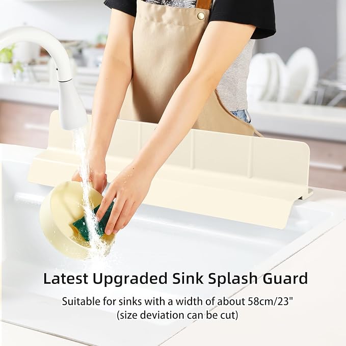 23" Ultra Silicone Sink Splash Guard Released in 2025/Dec, Self-Draining Water - Image 6