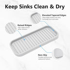 Silicone Sponge Holder Kitchen Sink Organizer Tray Dish Caddy Soap Dispenser - Image 5