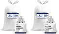 Plasticplace 8 Gallon Trash Bags -White Drawstring Garbage Can Liners by Plasticplace