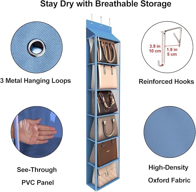 Lirex Over The Door Purse Organizer & Purse Shelf - Image 3