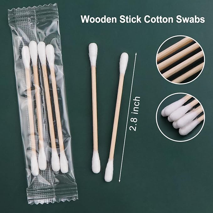 100 Pack Cotton Swabs, Individually Wrapped Cotton Swab, Individually Wrapped - Image 2