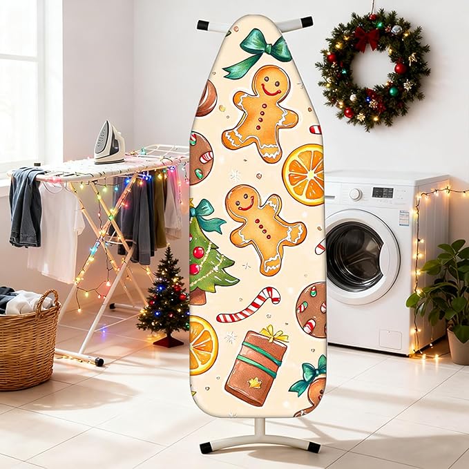 Nuxovilar Ironing Board Covers Winter Gingerbread Man and Treats Pattern - Image 2