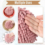 Macarrie 12 Packs Fluffy Towel Chenille Hand Towel Absorbent Fast Drying Hand - Image 4